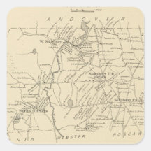 Salisbury, Merrimack Co Square Sticker