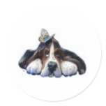 sally butterfly round stickers