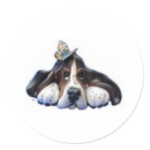 sally butterfly round stickers
