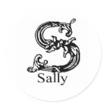 Sally Round Stickers