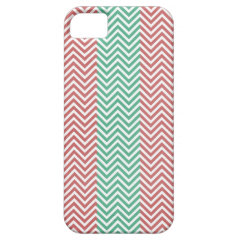 Salmon and Green Chevron Striped Zig Zags iPhone 5 Covers