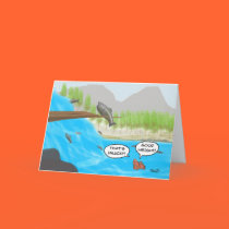 Salmon Cartoon For Fisherman cards