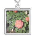 Salmon Colored Rose necklace