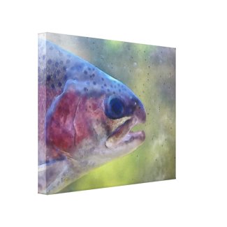 Salmon Fish Canvas Wrapped Art wrappedcanvas