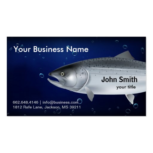 Salmon Fishing Business Card (front side)