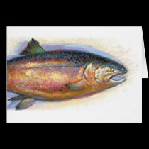 Salmon note card cards