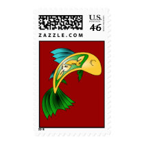 Salmon of Knowledge Postage Stamp by seonaidh Salmon of Knowledge Postage Stamp