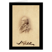 Salmon P. Chase Signed Card 1862