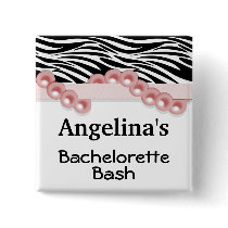 Salmon Pearls And Ribbon Guest Party Favor Pins