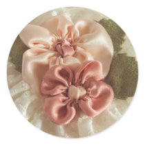Salmon Pink And Peach Flower Sticker