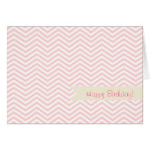 Salmon Pink Chevron Greeting Card