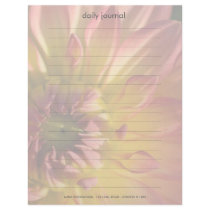 Salmon Pink & Yellow Dahlia DSC6059 Personalized Letterhead