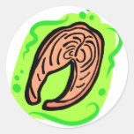 Salmon Round Sticker