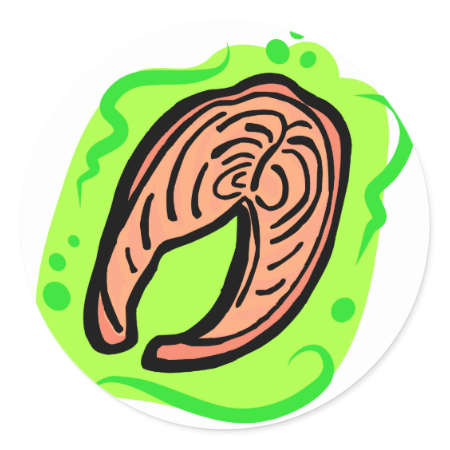 Salmon Round Sticker