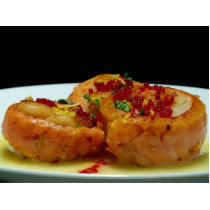 Salmon Wrapped Scallops With Beurre Blanc And Cavi photo sculptures