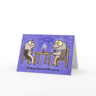 Salmonchanted Evening Greeting Card