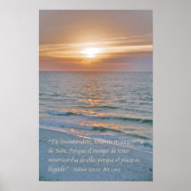Salmos 102:13 con Puesta del Sol Posters