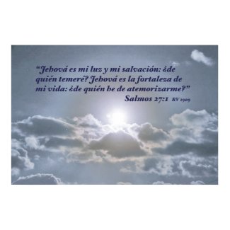 Salmos 27:1 con el Cielo print