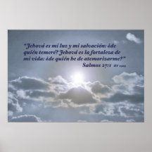 Salmos 27:1 con el Cielo Posters