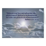 Salmos 27:1 con el Sol y Nubes (Carta) cards