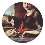 Salome By Alonso Berruguete Round Sticker