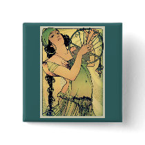 Salome By Alphonse Mucha ~ Art Nouveau buttons by ArtNouveauDaz Salome By Alphonse Mucha ~ Art Nouveau buttons