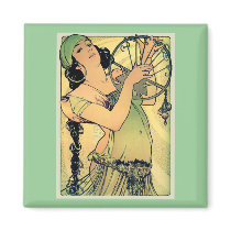 Salome By Alphonse Mucha ~ Art Nouveau magnets by ArtNouveauDaz Salome By Alphonse Mucha ~ Art Nouveau magnets