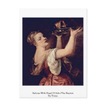 Salome With Head Of John The Baptist By Titian Postcards