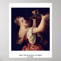 Salome With Head Of John The Baptist By Titian Print