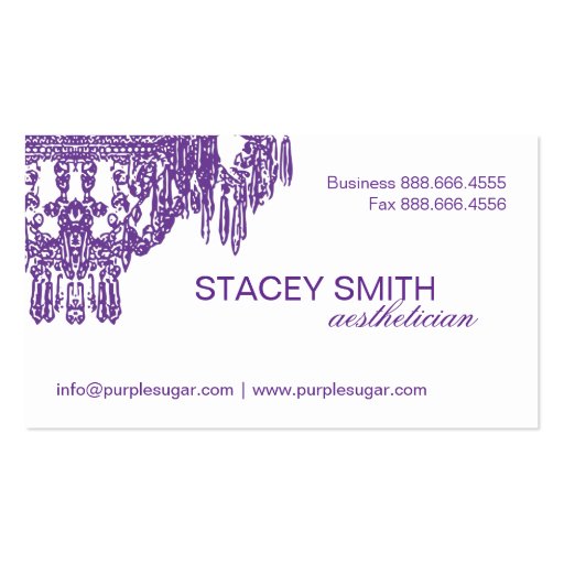 Salon and Spa Business Card (back side)