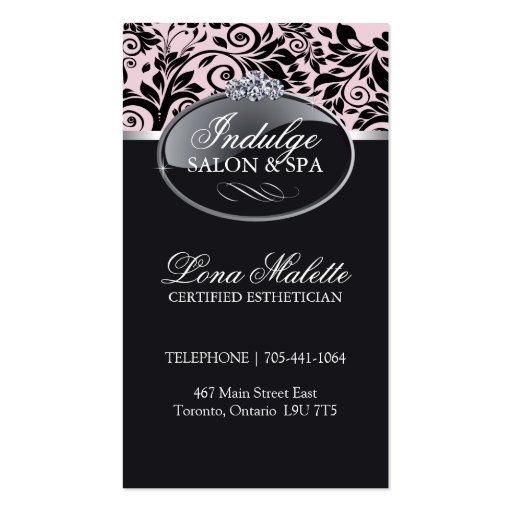 Salon and Spa Business Cards (front side)