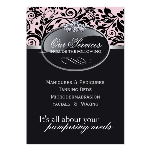 Salon and Spa Business Cards (back side)