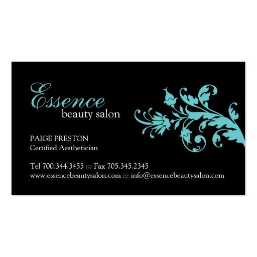 Salon and Spa Business Cards (front side)