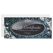 SALON AND SPA GIFT CERTIFICATE CUSTOMIZED RACK CARD