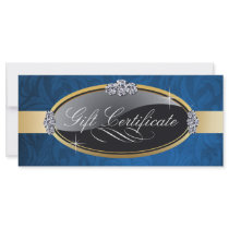 SALON AND SPA GIFT CERTIFICATE RACK CARD