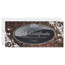 SALON AND SPA GIFT CERTIFICATE RACK CARDS