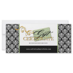 SALON AND SPA GIFT CERTIFICATE CUSTOMIZED RACK CARD