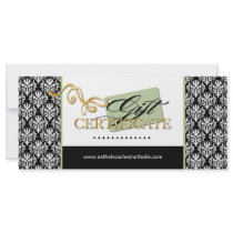 SALON AND SPA GIFT CERTIFICATE CUSTOMIZED RACK CARD