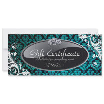 SALON AND SPA GIFT CERTIFICATE CUSTOMIZED RACK CARD