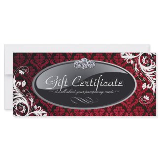 SALON AND SPA GIFT CERTIFICATE rackcard