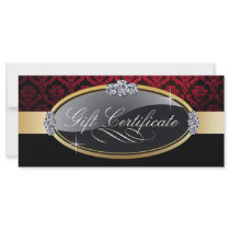 SALON AND SPA GIFT CERTIFICATE RACK CARD DESIGN