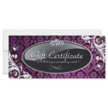 SALON AND SPA GIFT CERTIFICATE RACK CARD