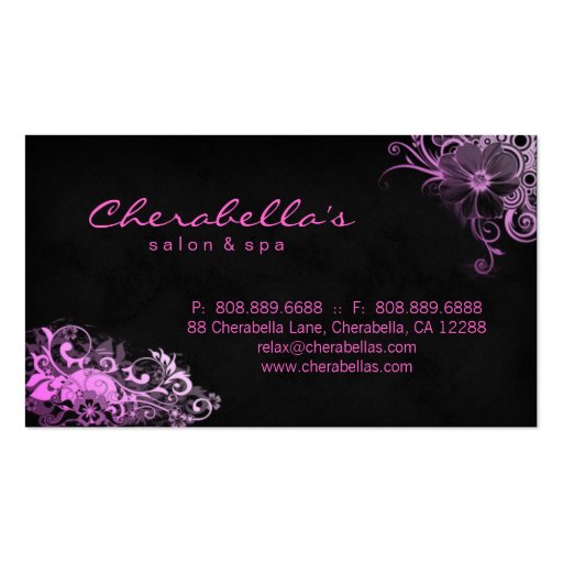 Salon Appointment / Business Card Pink Floral