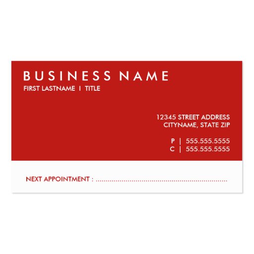 salon appointment card : emo style business card templates (back side)