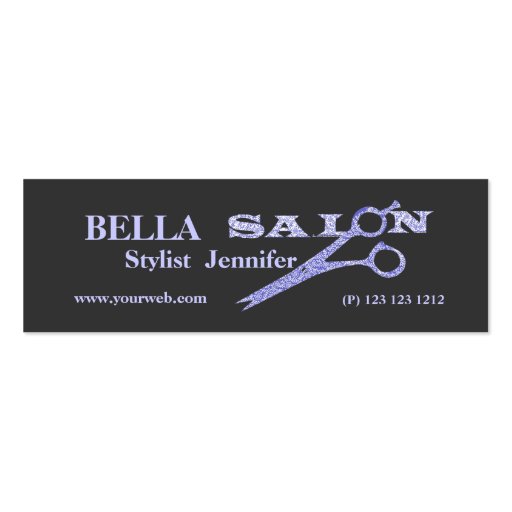 Salon Appointment Design with Hair  Scissors Business Card Templates