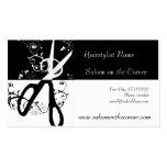 Salon Black and White  Scissors Business Card Templates