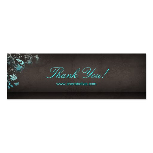 Salon Bookmark Spa Butterfly Floral Business Card Templates (front side)