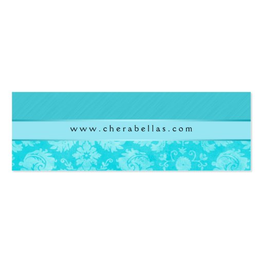 Salon Bookmark Spa damask floral flower blue Business Card Templates