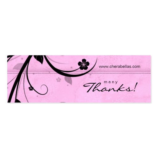 Salon Bookmark Spa Floral watery pink Business Card Templates