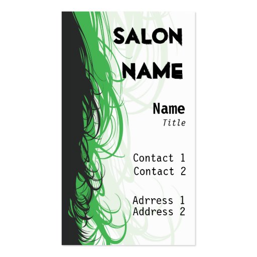 Salon Business Card - Customized (front side)